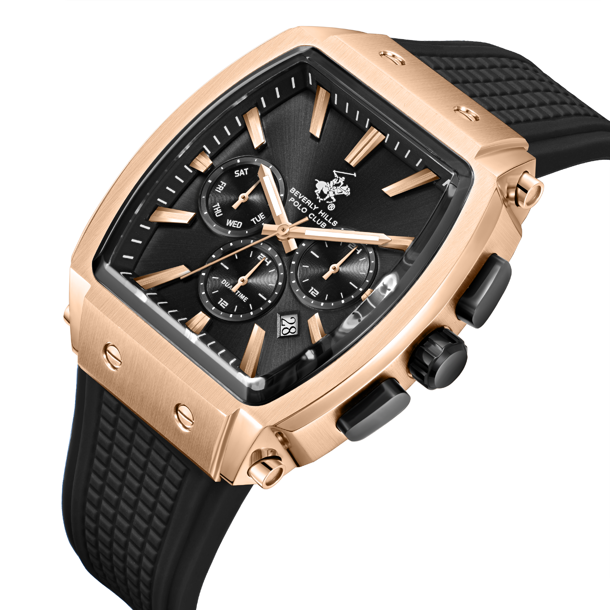 Beverly Hills Polo Club BP3920X.451 Men's Black Dial Silicone Strap Watch Secondary image