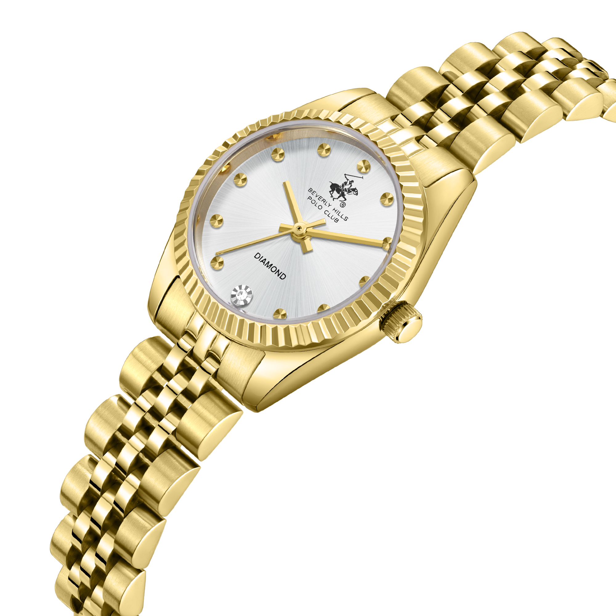Beverly Hills Polo Club BP3923C.130 Women's Steel Strap & Clasp Detail - Zamana