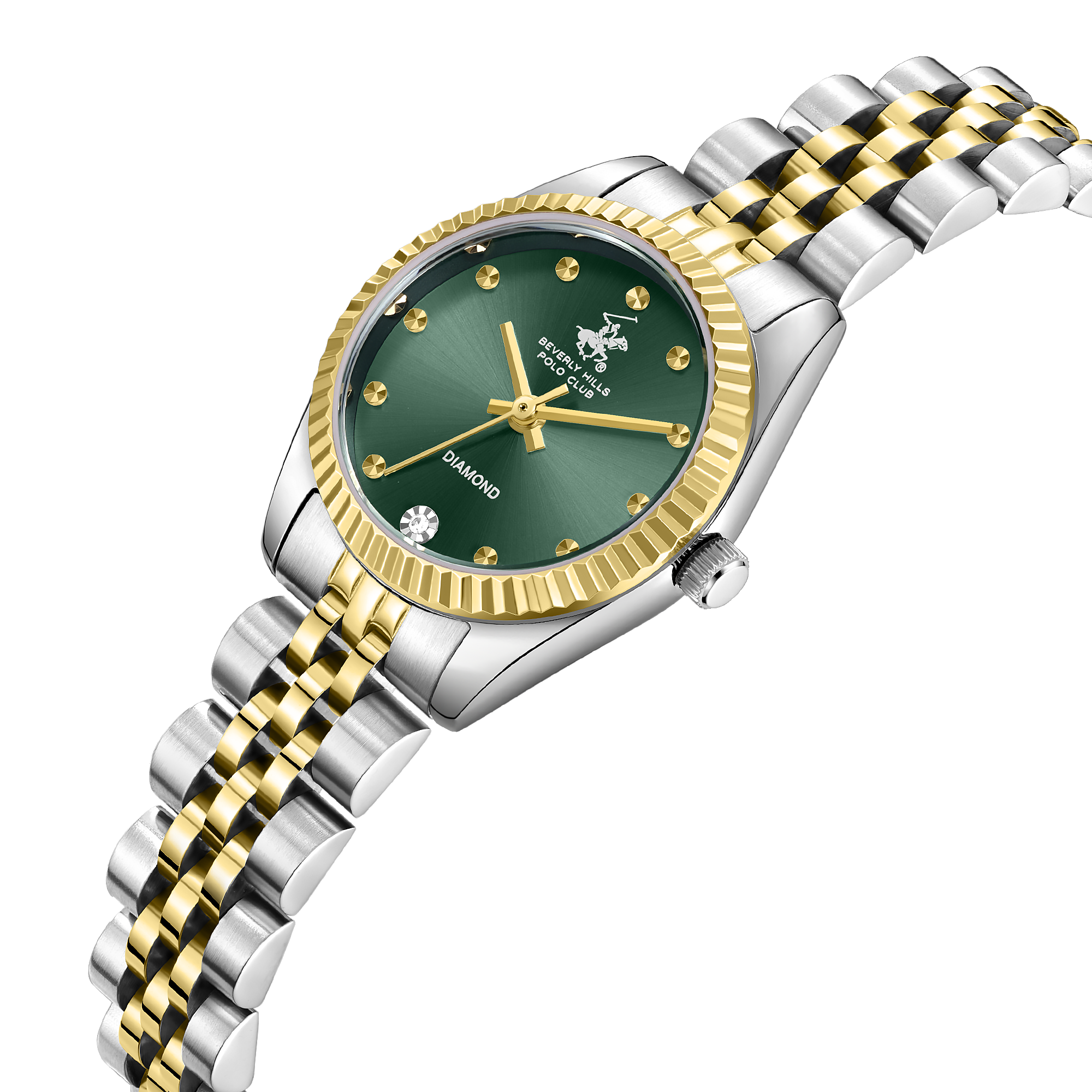 Beverly Hills Polo Club BP3923C.270 Women's Dark Green Dial Steel Strap Watch Secondary image