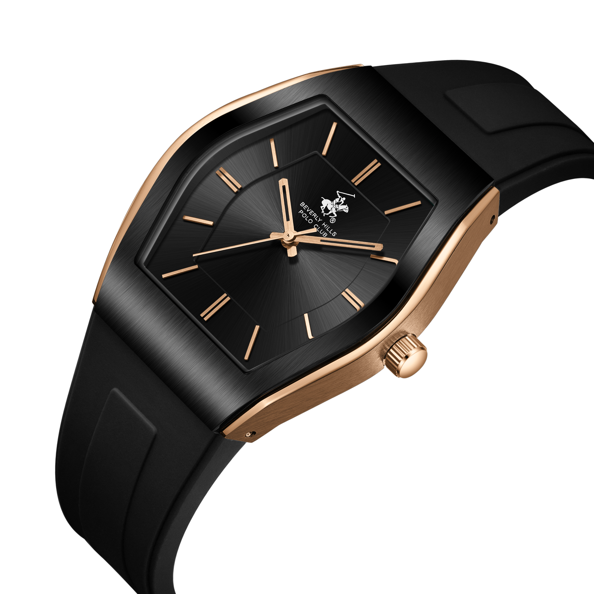 Beverly Hills Polo Club BP3932X.851 Men's Black Dial Silicone Strap Watch Secondary image