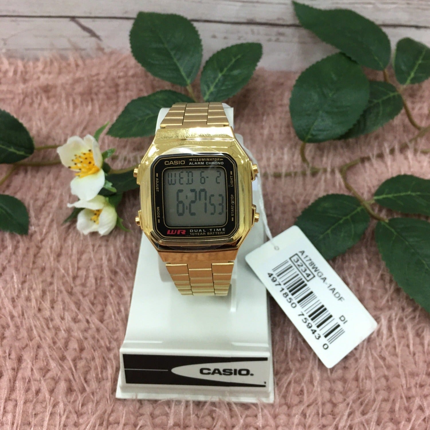 Casio A178WGA 1A Stainless Steel Watch for Men Zamana.pk