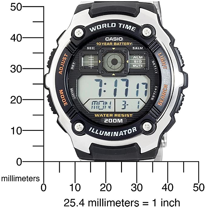 Casio AE - 2000WD - 1AV Stylish Digital Wrist Watch - Zamana.pk