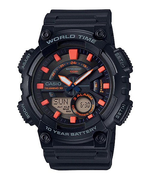 Casio AEQ - 110W - 1A2 Stainless Steel Watch for Men - Zamana.pk Main image