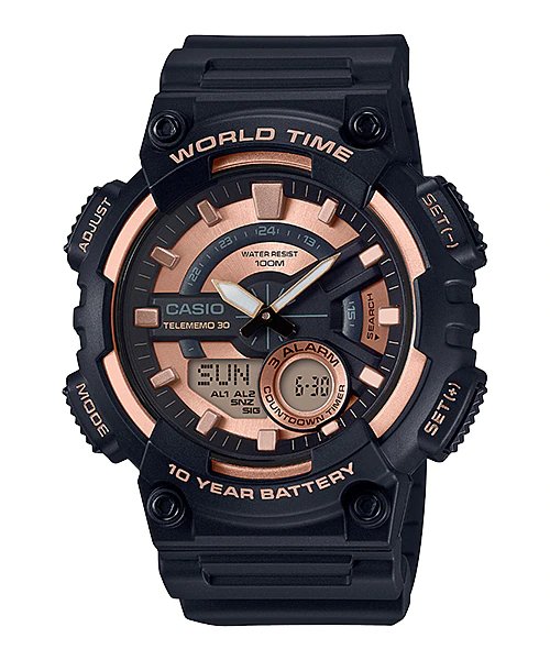 Casio AEQ - 110W - 1A3 Stainless Steel Watch for Men - Zamana.pk Main image