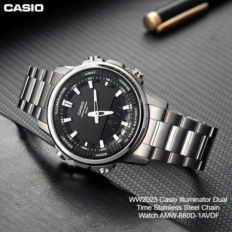 Casio AMW - 880D - 1AVDF Men's stainless steel Watch - Zamana.pk Main image