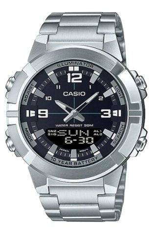 Casio Analog AMW - 870D - 1AVDF Mens Watch With Stainless Steel Band - Zamana.pk