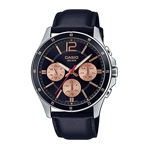 Casio Analog Black Dial Men's Watch - MTP - 1374L - 1A2VDF (A1746) - Zamana.pk