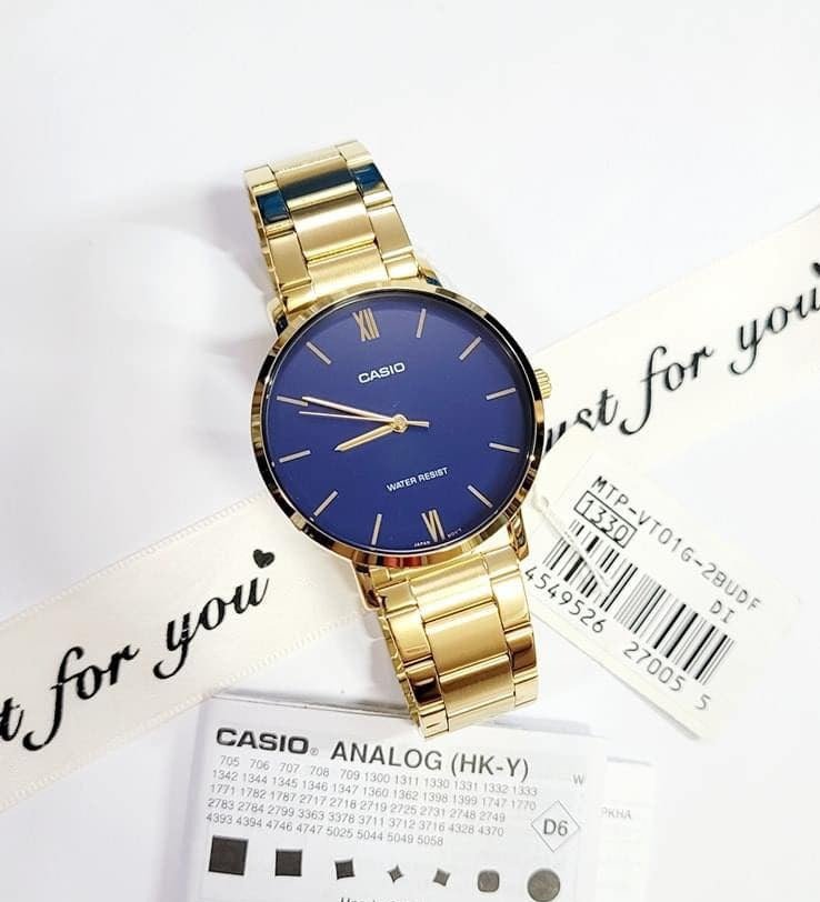 Casio Analog Blue Dial Men's Watch - MTP - VT01G - 2BUDF - Zamana.pk Main image