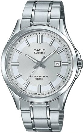 Casio Analog Silver Dial Men's Watch - MTS - 100D - 7AVDF - Zamana.pk Main image