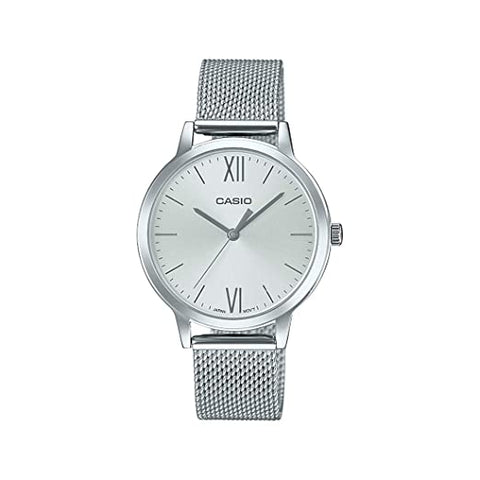 Casio Analog Silver Dial Women's Watch - LTP - E157M - 7ADF (A1692) - Zamana.pk