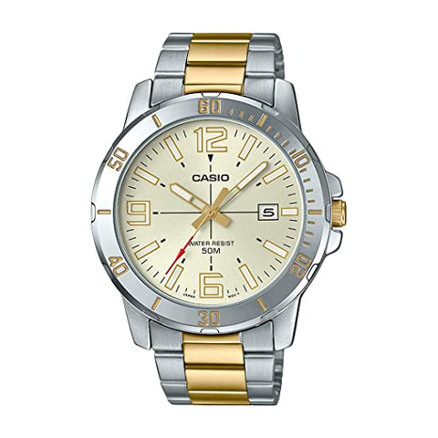 Casio Analog Yellow Dial Men's Watch - MTP - VD01SG - 9BVUDF - Zamana.pk