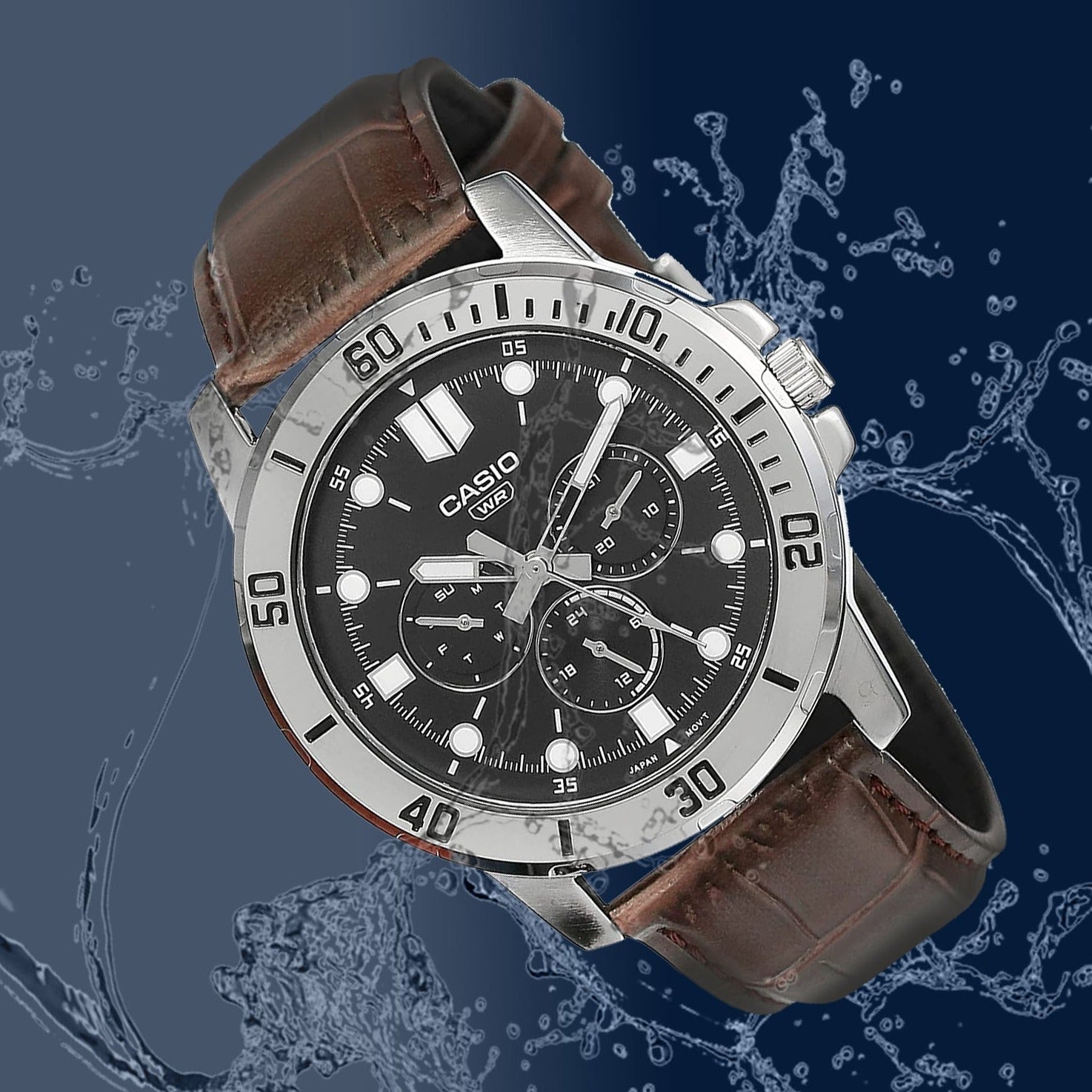Casio Analogue Black Dial Men's Watch - MTP - VD300L - 1EUDF - Zamana.pk Main image