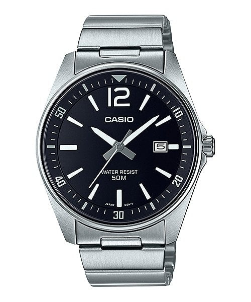 Casio Black Dial Stainless Steel Quartz MTP - E170D - 1BVDF Men's Watch - Zamana.pk Main image