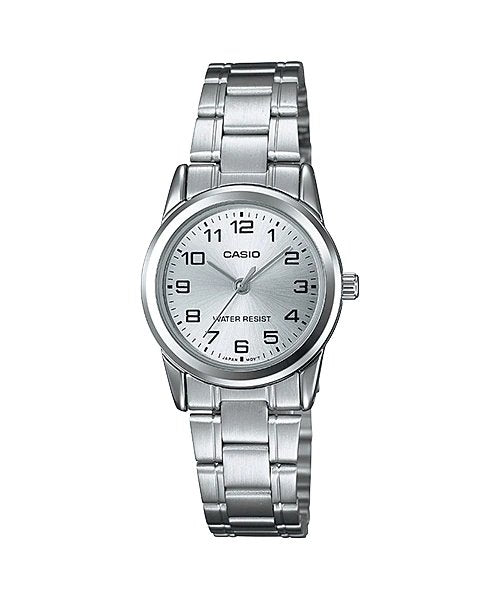 Casio Dress Women's Watch Silver Dial Analog Steel Band LTP - V001D - 7BUDF - Zamana.pk