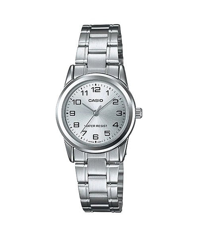 Casio Dress Women's Watch Silver Dial Analog Steel Band LTP - V001D - 7BUDF - Zamana.pk