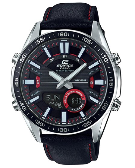 Casio Edifice Analog - Digital Black Dial Men's Watch - EFV - C100L - 1AVDF (EX441) - Zamana.pk
