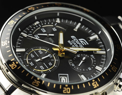 Casio Edifice Chronograph Black Dial Men's Watch - EFV - 540D - 1A9VUDF - Zamana.pk