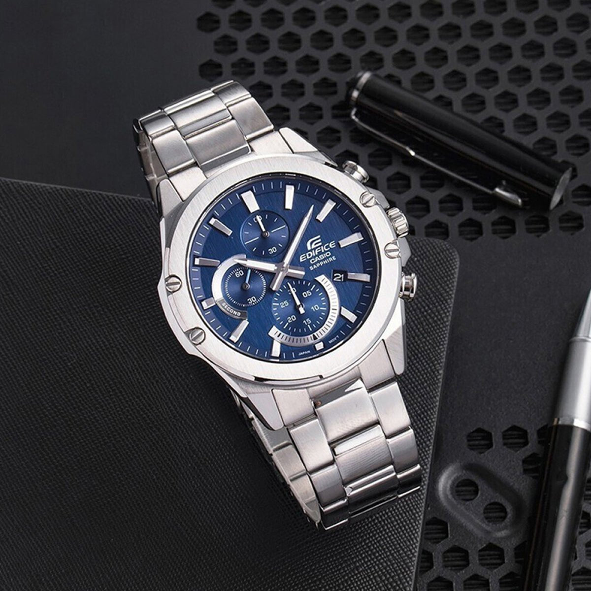 Casio Edifice Chronograph Blue Dial Men's Watch EFR - S567D - 2AVUDF - Zamana.pk Main image