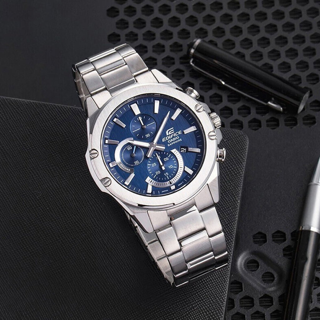 Casio Edifice Chronograph Blue Dial Men's Watch EFR - S567D - 2AVUDF - Zamana.pk