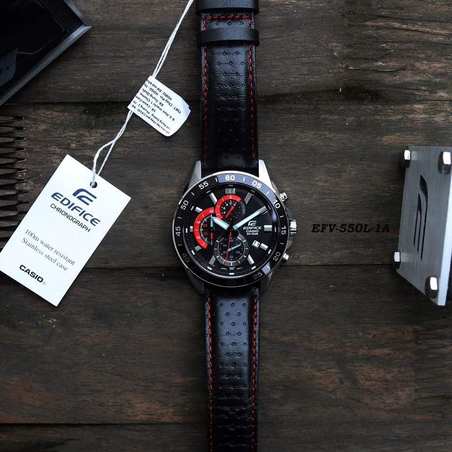 Casio Edifice Chronograph Quartz EFV 550L 1AVUDF Men s Watch Zamana.pk