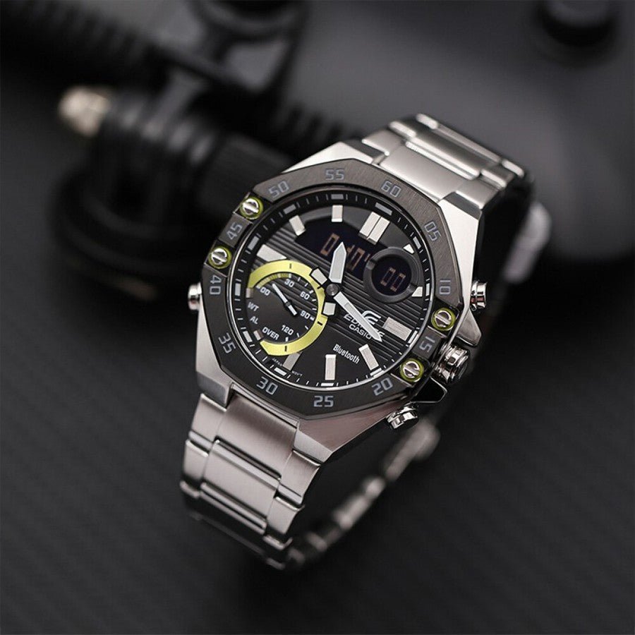 CASIO EDIFICE ECB - 10DB - 1ADF STAINLESS STEEL BAND MEN WATCH - Zamana.pk Main image