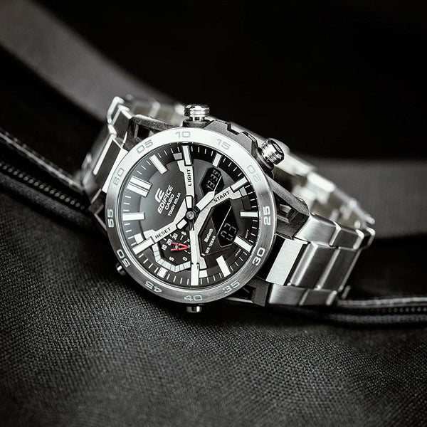 Casio Edifice ECB - 2000D - 1A Solar Carbon bezel Mobile Link ECB - 2000D - 1A Men's Watch - Zamana.pk