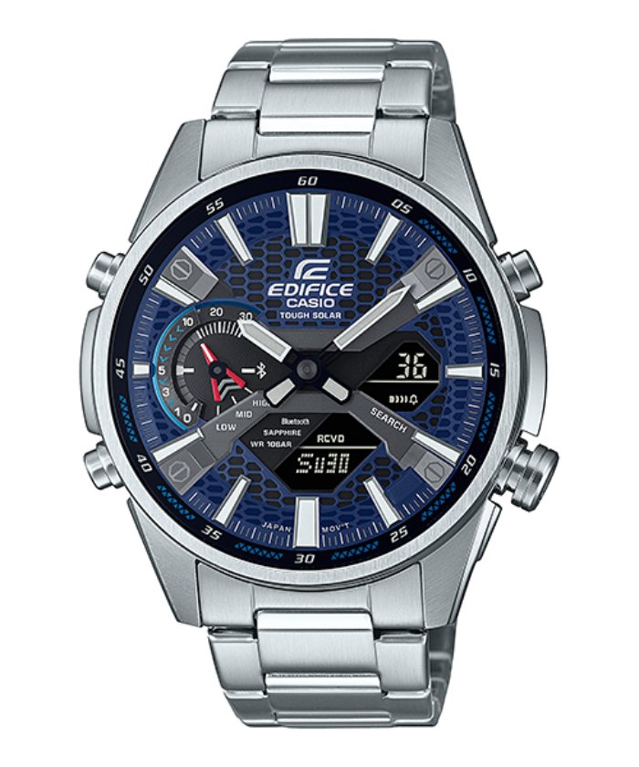 CASIO EDIFICE ECB - S100D - 2ADF STAINLESS STEEL BAND MEN WATCH - Zamana.pk Main image