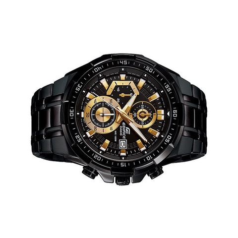 Casio Edifice EFR - 539BK - 1AV Black Dial with Golden Hands Men's Watch - Zamana.pk