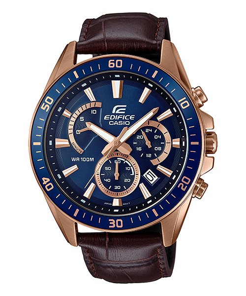 CASIO EDIFICE EFR - 552GL - 2A MEN'S CHRONOGRAPH LEATHER STRAP WATCH EFR - 552GL - 2AV - Zamana.pk Main image