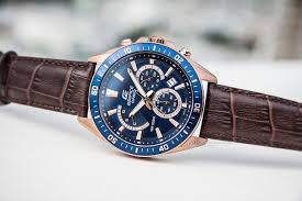 CASIO EDIFICE EFR - 552GL - 2A MEN'S CHRONOGRAPH LEATHER STRAP WATCH EFR - 552GL - 2AV - Zamana.pk