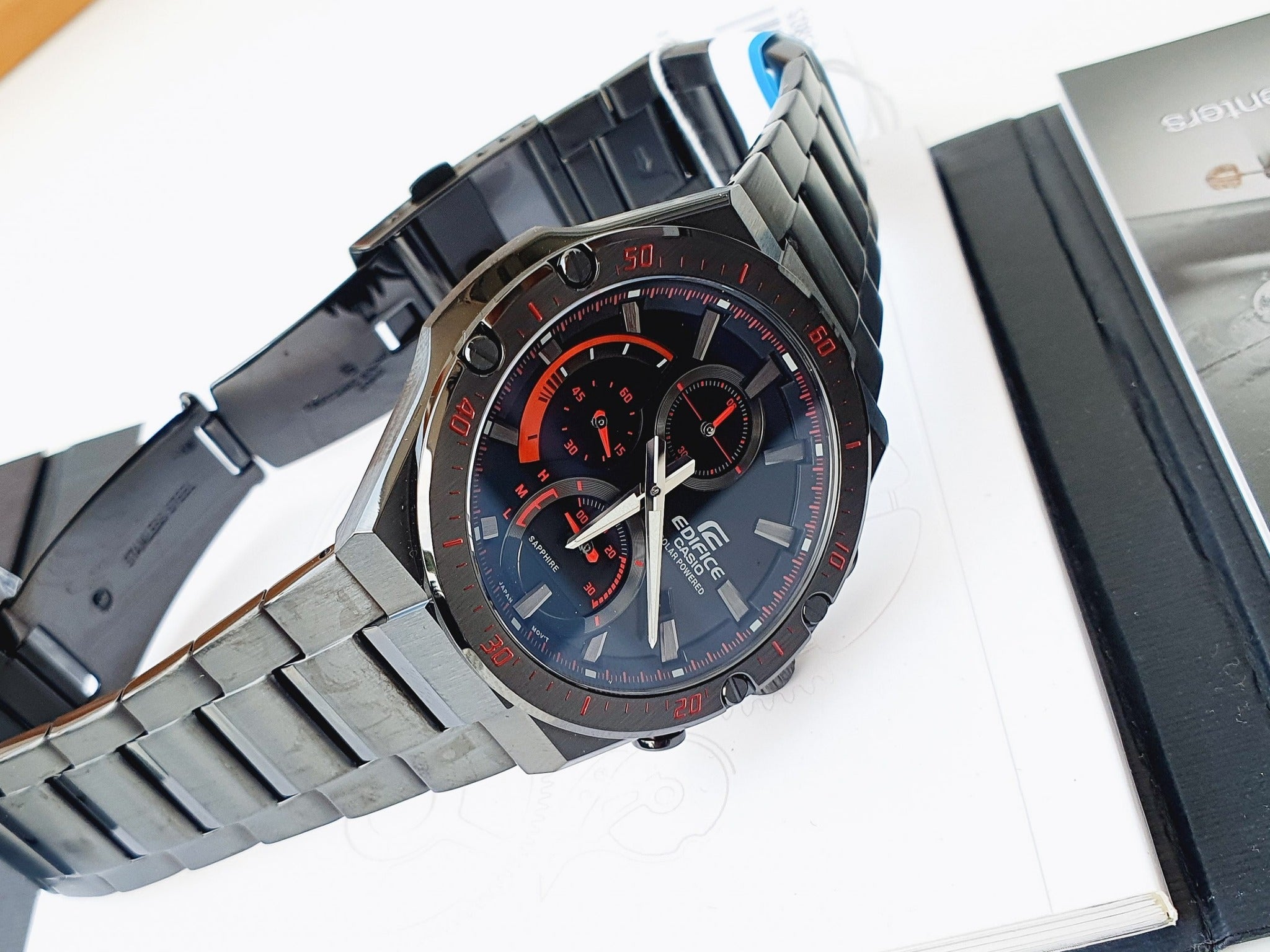 Casio Edifice EFS - S560DC - 1A Sapphire Crystal Solar Powered Chronograph Men's Watch - Zamana.pk