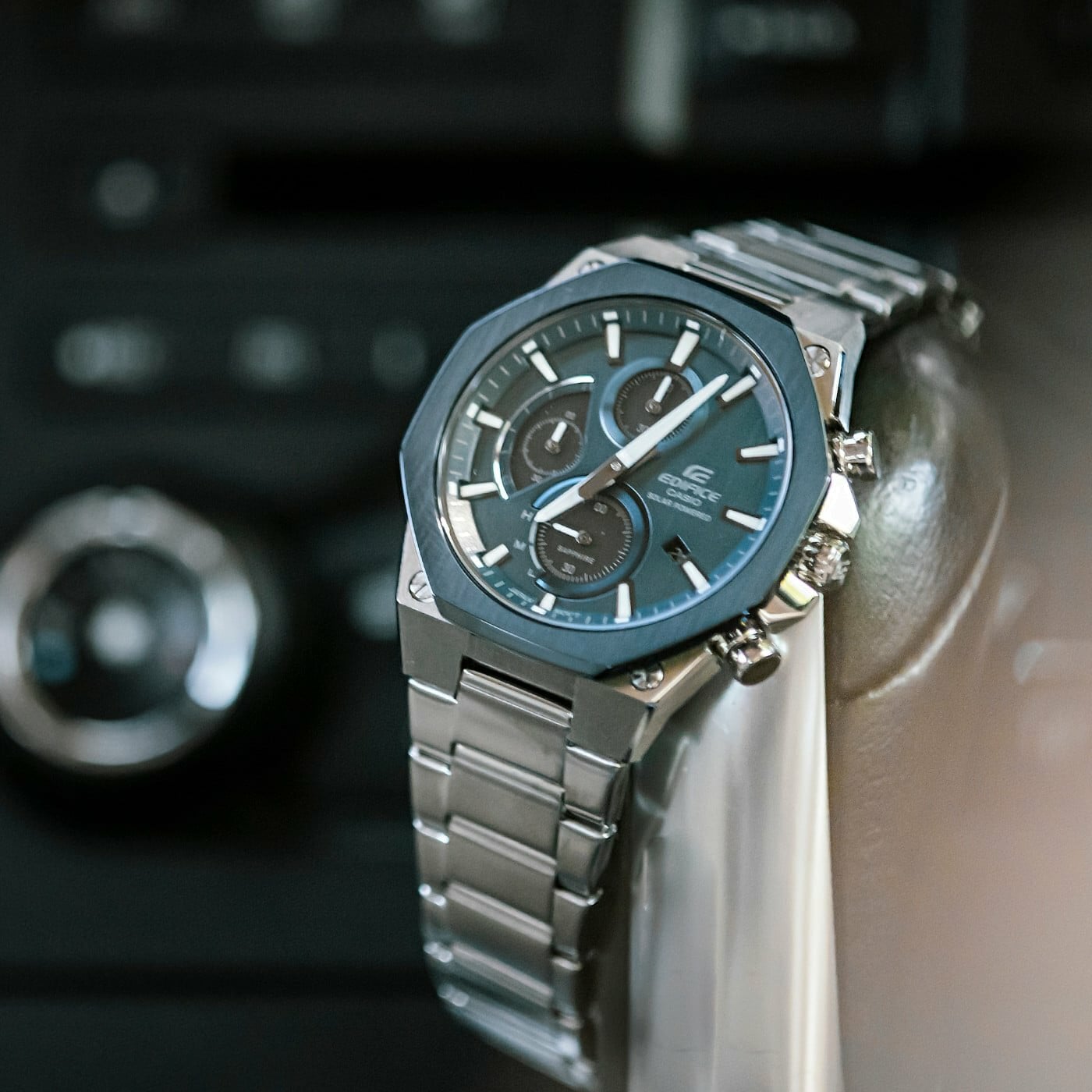 Casio Edifice EFS - S570DB - 2AUDF Solar Powered Analogue Men's Wrist Watch - Zamana.pk