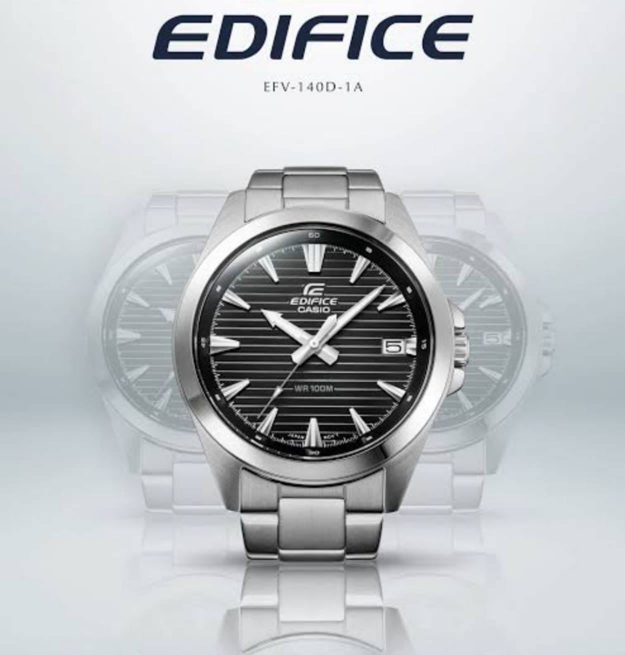 Casio Edifice EFV - 140D - 1A - Stainless Steel Watch For Men - Zamana.pk Main image