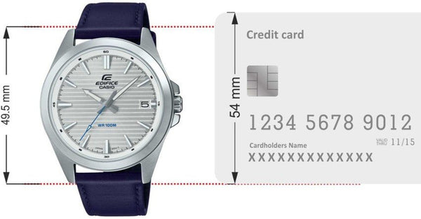Casio Edifice - EFV - 140L - 7AVUDF Men's Watch, silver Dial, Blue Band - Zamana.pk