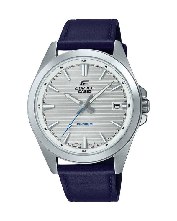 Casio Edifice - EFV - 140L - 7AVUDF Men's Watch, silver Dial, Blue Band - Zamana.pk