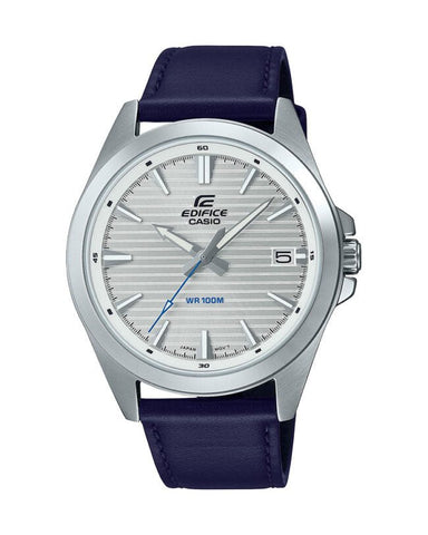 Casio Edifice - EFV - 140L - 7AVUDF Men's Watch, silver Dial, Blue Band - Zamana.pk