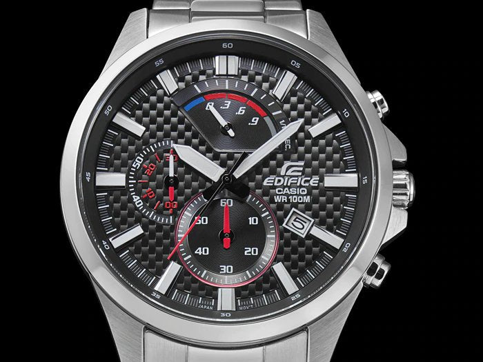 Casio Edifice EFV - 530D - 1AV Stylish Black Dial Chronograph Watch - For Men - Zamana.pk