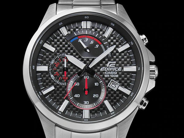 Casio Edifice EFV - 530D - 1AV Stylish Black Dial Chronograph Watch - For Men - Zamana.pk