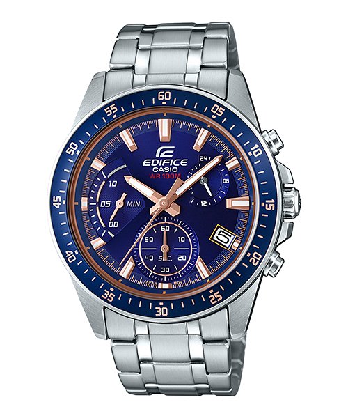 Casio Edifice - EFV - 540D - 2A - Stainless Steel Wrist Watch for Men - Black - Zamana.pk