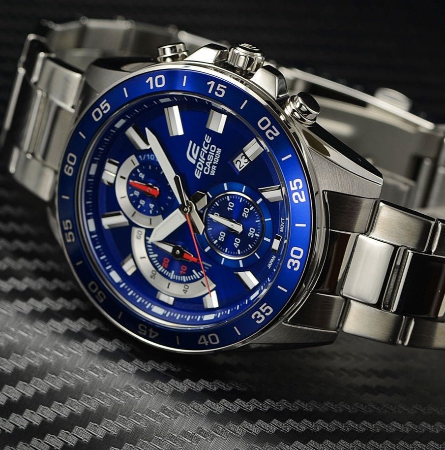 Casio Edifice EFV - 550D - 2AVUDF 100 - meter water resistance Date display - For Men - Zamana.pk