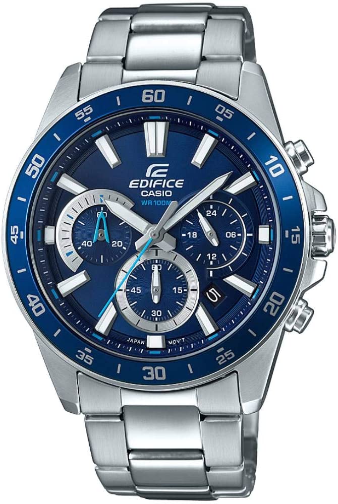 Casio Edifice EFV - 570D - 2AVUDF Analog Quartz Silver Stainless Steel Men's Watch - Zamana.pk