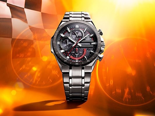 Casio Edifice EQS - 920DB - 1AVUDF (EX487) Chronograph Solar Powered Men's Stainless steel band Watch - Zamana.pk
