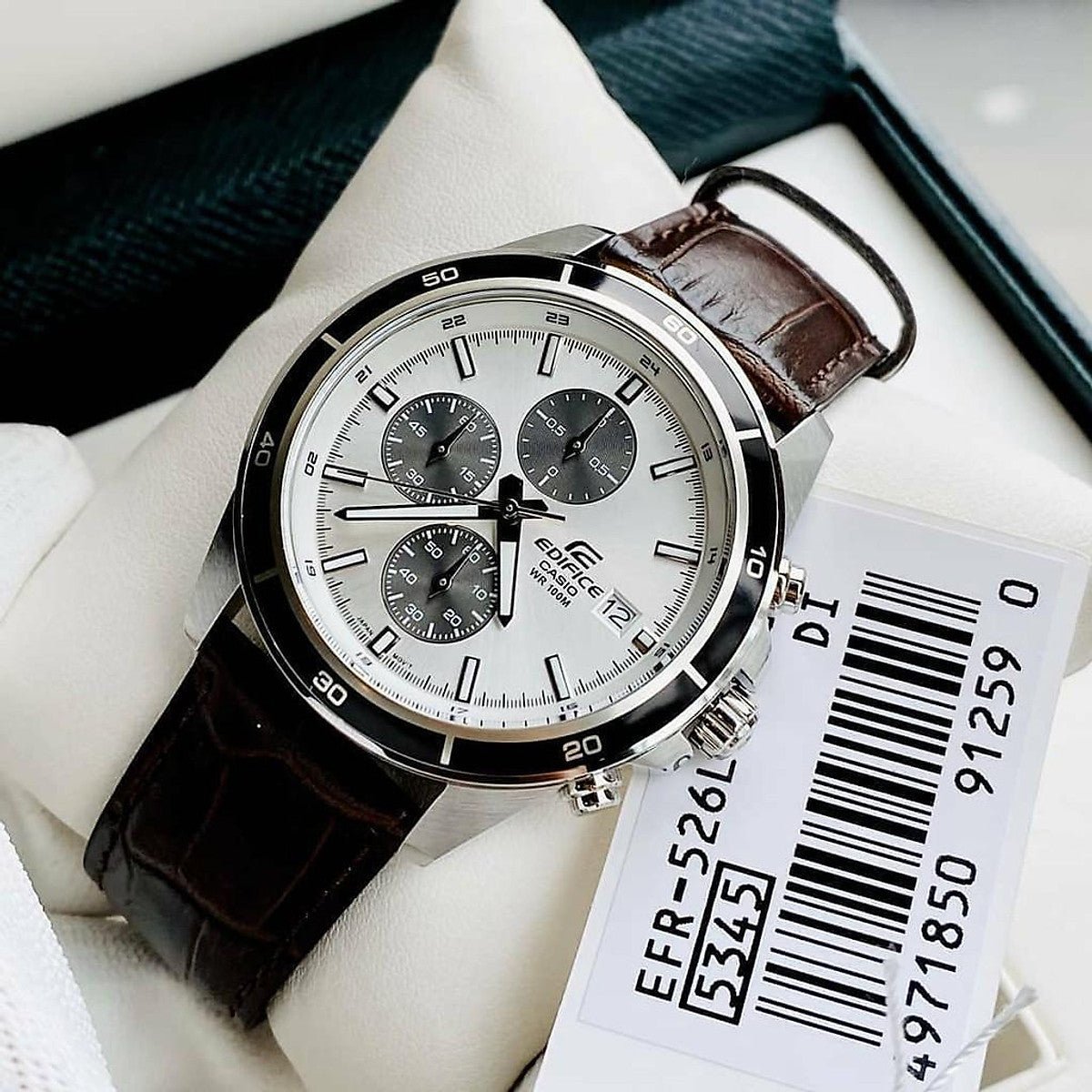 Casio Edifice Genuine Leather Band EFR - 526L - 7AVUDF Wristwatch - For Men - Zamana.pk Main image