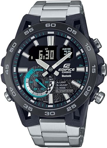 Casio Edifice Men's Watch - ECB - 40DB - 1ADF Men's Watch, Black Dial, Silver Band, Bluetooth - Zamana.pk Main image