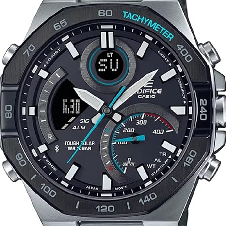 Casio Edifice Men's Watch - ECB-950DB-1ADF Black Dial, Silver Band, Bluetooth Secondary image