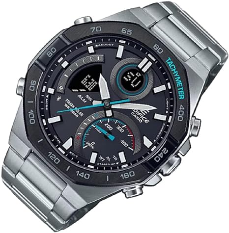Casio Edifice Men's Watch - ECB - 950DB - 1ADF Black Dial, Silver Band, Bluetooth - Zamana.pk