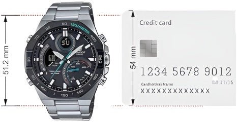 Casio Edifice Men's Watch - ECB - 950DB - 1ADF Black Dial, Silver Band, Bluetooth - Zamana.pk