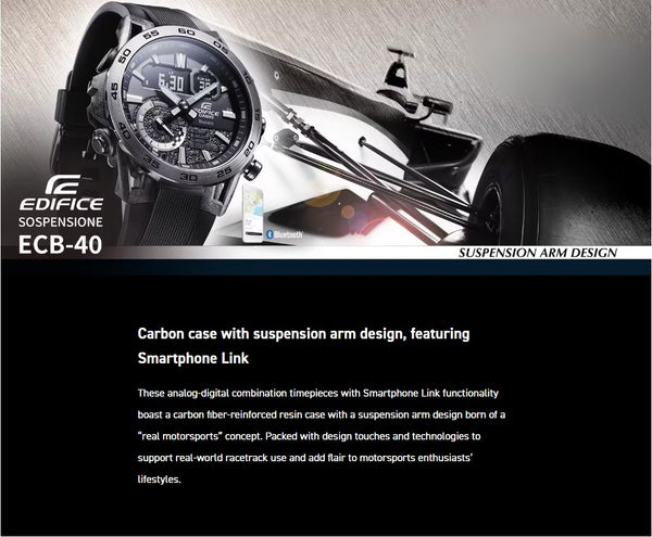 Casio Edifice Sospensione ECB - 40D - 1A Smart Link Men's Watch - Zamana.pk