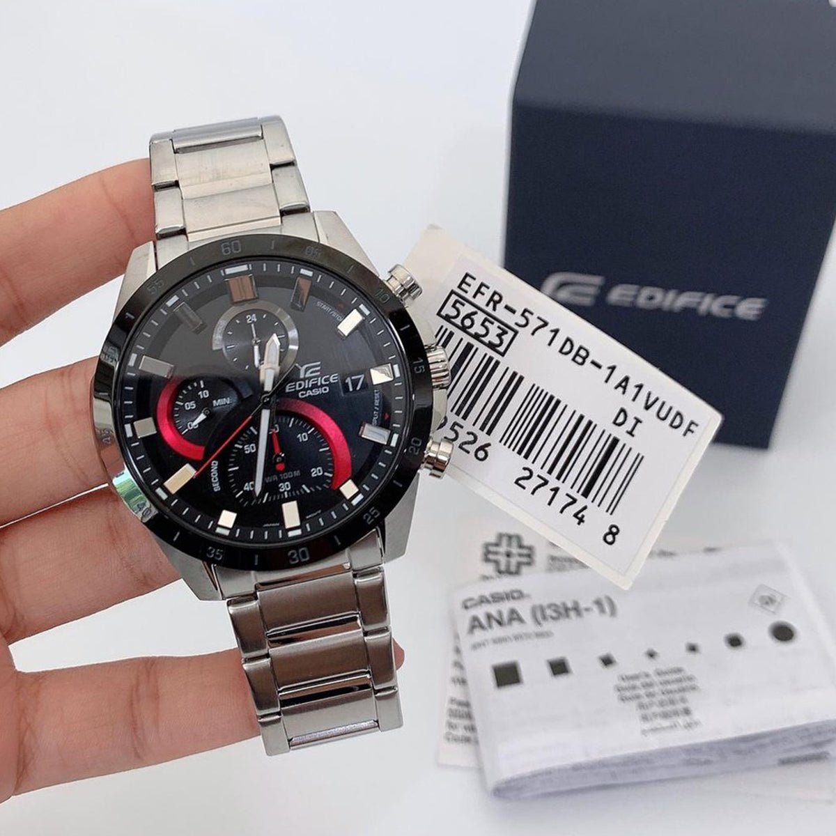 Casio Edifice Stainless Steel Band Watch EFR - 571DB - 1A1VUDF - For Men - Zamana.pk