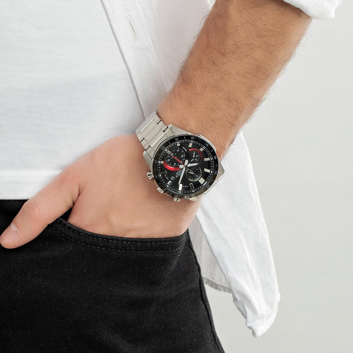 Casio Edifice Stainless Steel Band Watch EFR - 571DB - 1A1VUDF - For Men - Zamana.pk